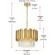 Willow 4 Light 16 inch Satin Gold Chandelier Ceiling Light