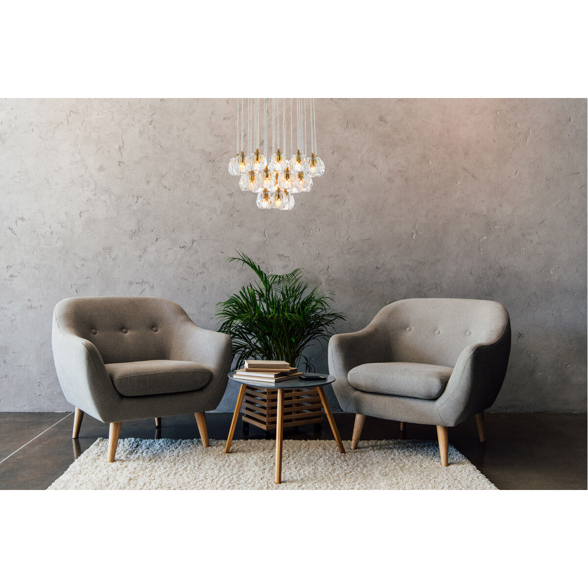 Eren 24 Light 19 inch Gold Pendant Ceiling Light