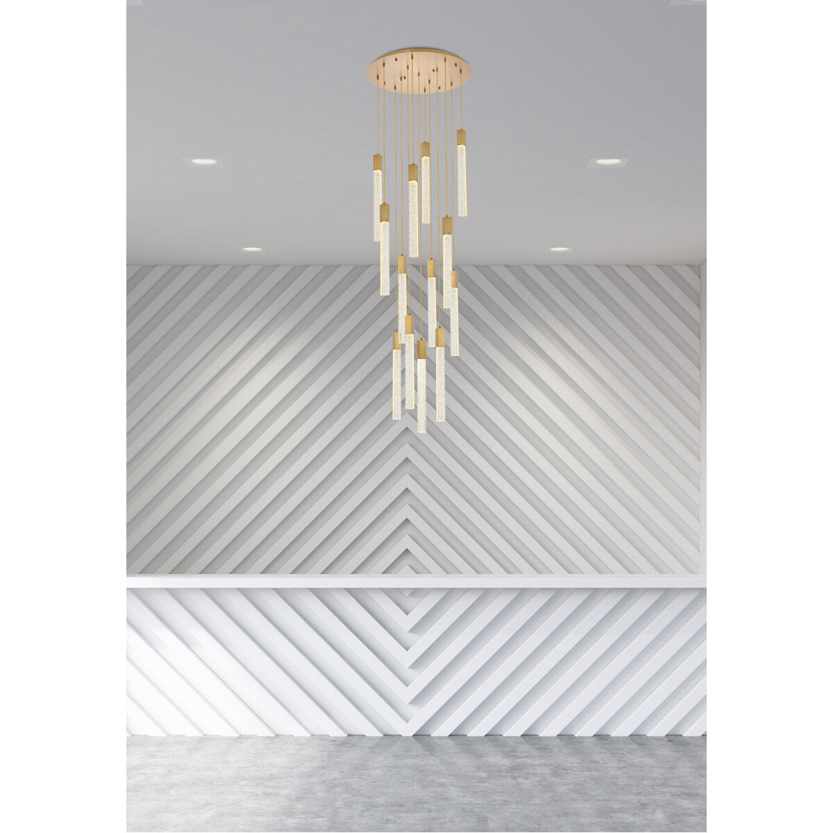 Weston 13 Light 30 inch Satin Gold Pendant Ceiling Light