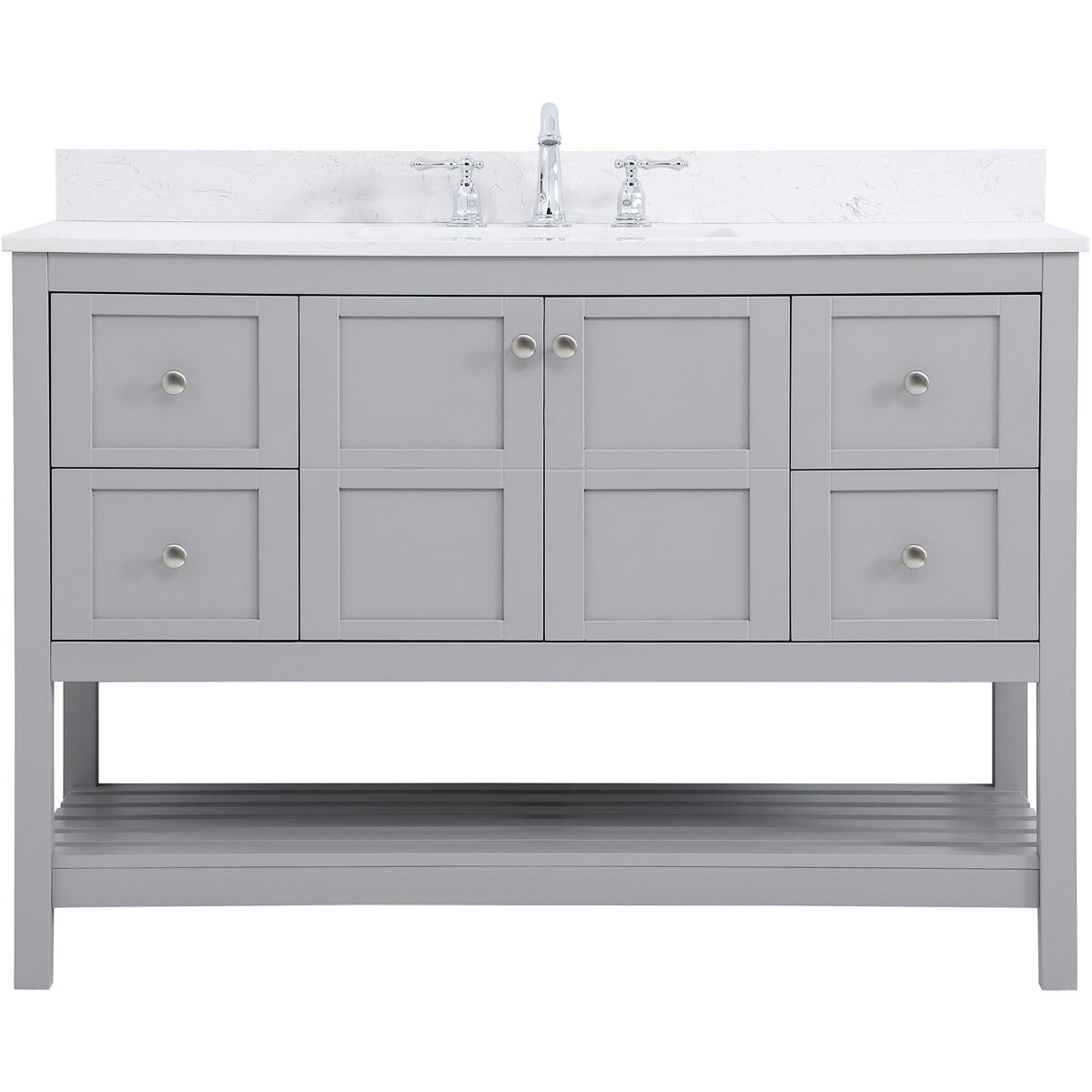 Theo 48 X 22 X 34 inch Gray Vanity Sink Set