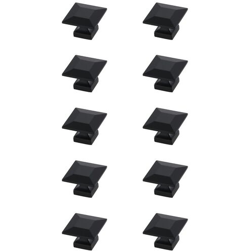 Cecil Matte Black Hardware Cabinet Knob, Set of 10
