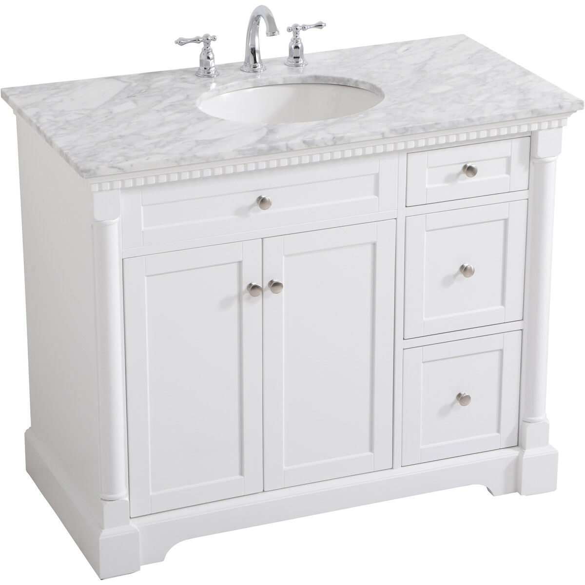 Clarence 42 X 22 X 35 inch White Vanity Sink Set