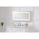 Helios 36 X 18 inch Silver Lighted Wall Mirror
