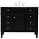 Park Avenue 42 X 22 X 35 inch Black Vanity Sink Set