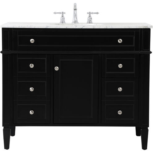 Park Avenue 42 X 22 X 35 inch Black Vanity Sink Set