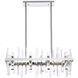 Serena 16 Light 30 inch Chrome Linear Chandelier Ceiling Light 
