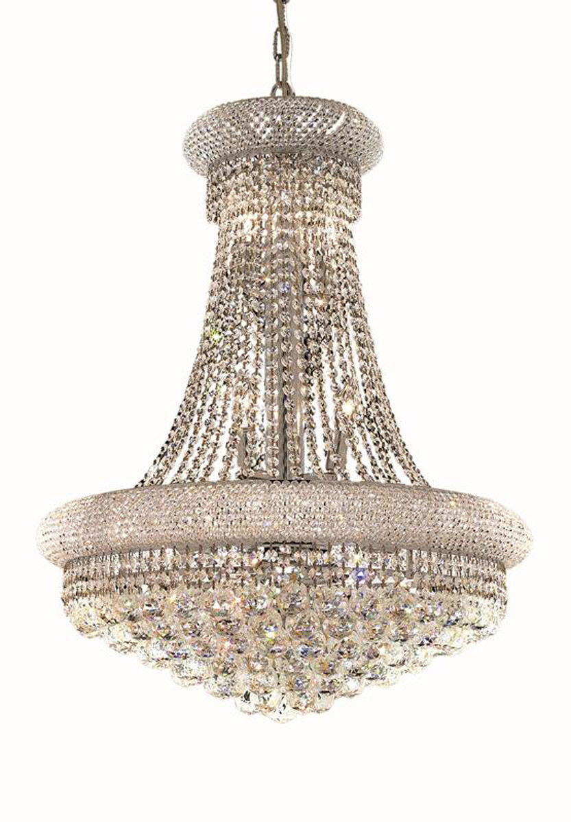 Primo 14 Light 24 inch Chrome Dining Chandelier Ceiling Light in Royal Cut
