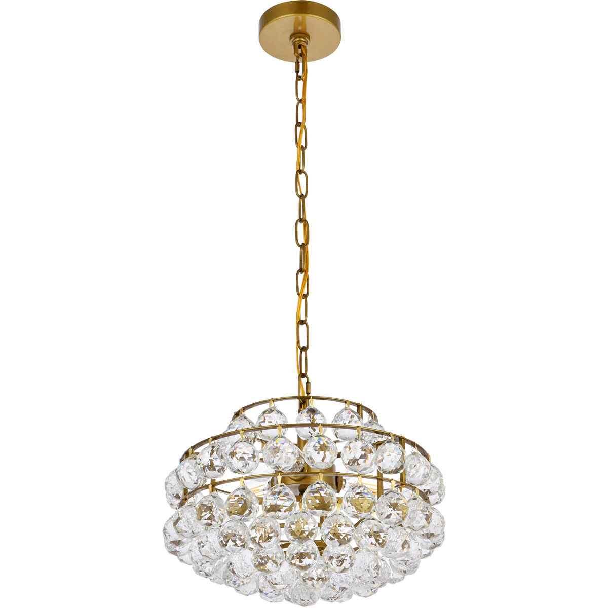 Savannah 3 Light 14 inch Brass Pendant Ceiling Light