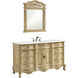 Danville 60 X 21 X 36 inch Antique Beige Vanity Sink Set