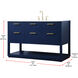 Larkin 54 X 22 X 34 inch Blue Vanity Sink Set