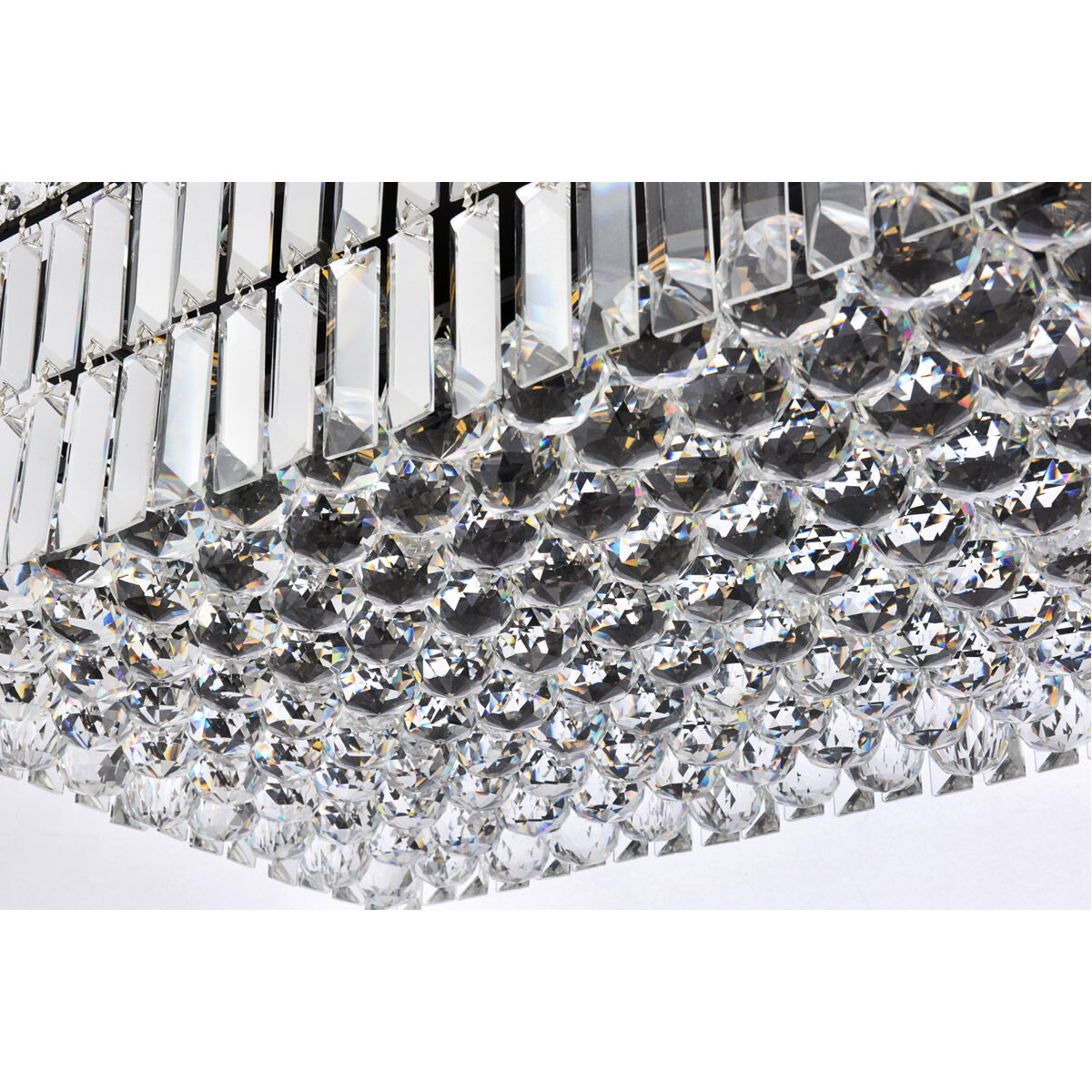 Maxime 16 Light 32 inch Black and Clear Linear Chandelier Ceiling Light in Royal Cut