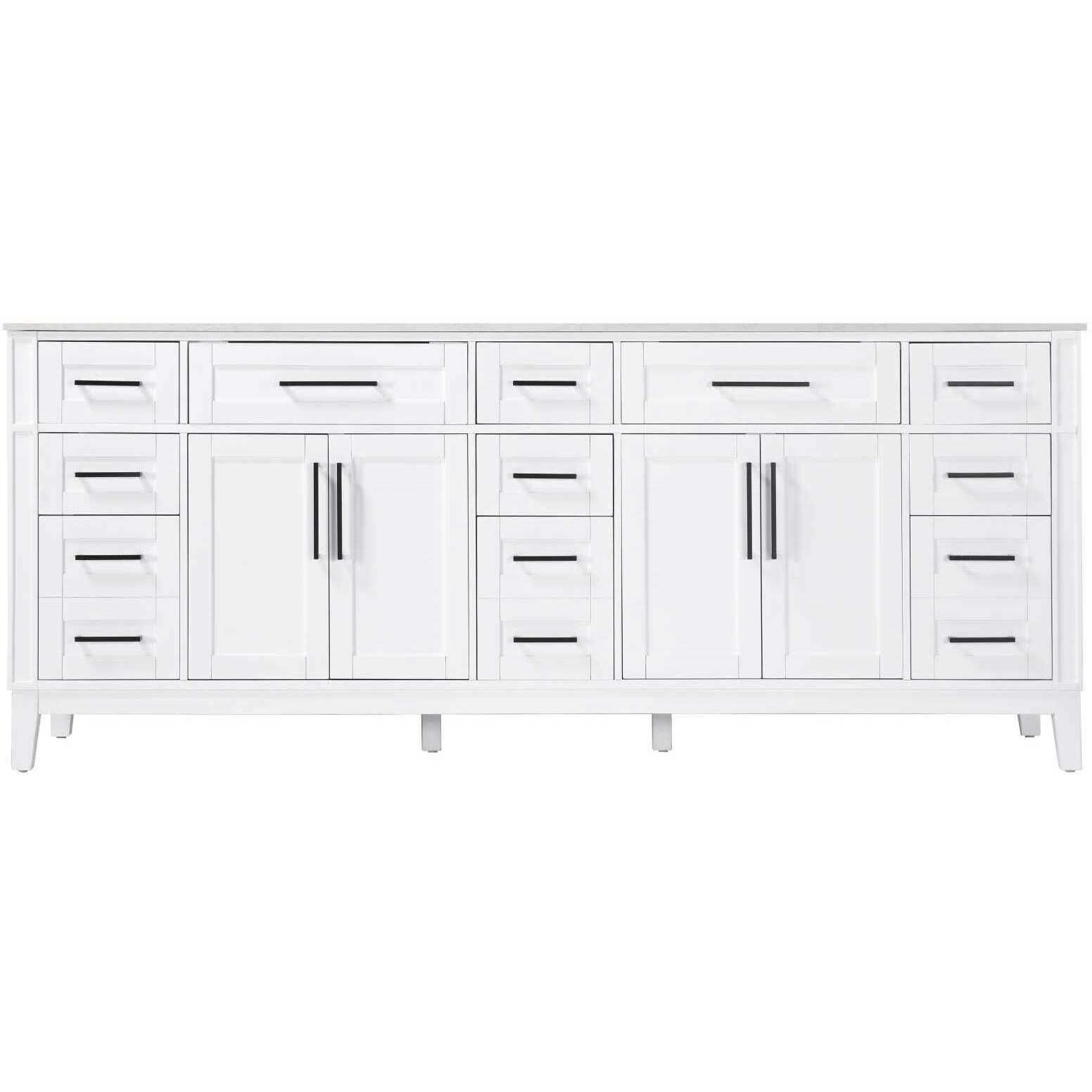 Virginia 84 X 35 inch White Bathroom Vanity Cabinet