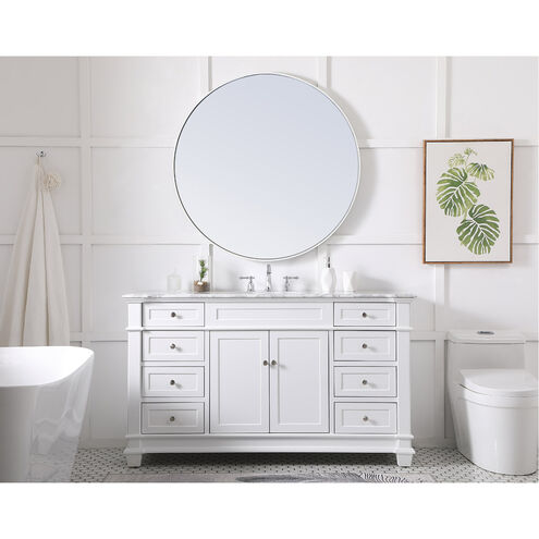 Wesley 60 X 22 X 35 inch White Vanity Sink Set