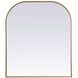 Blaire 36 X 34 inch Brass Mirror