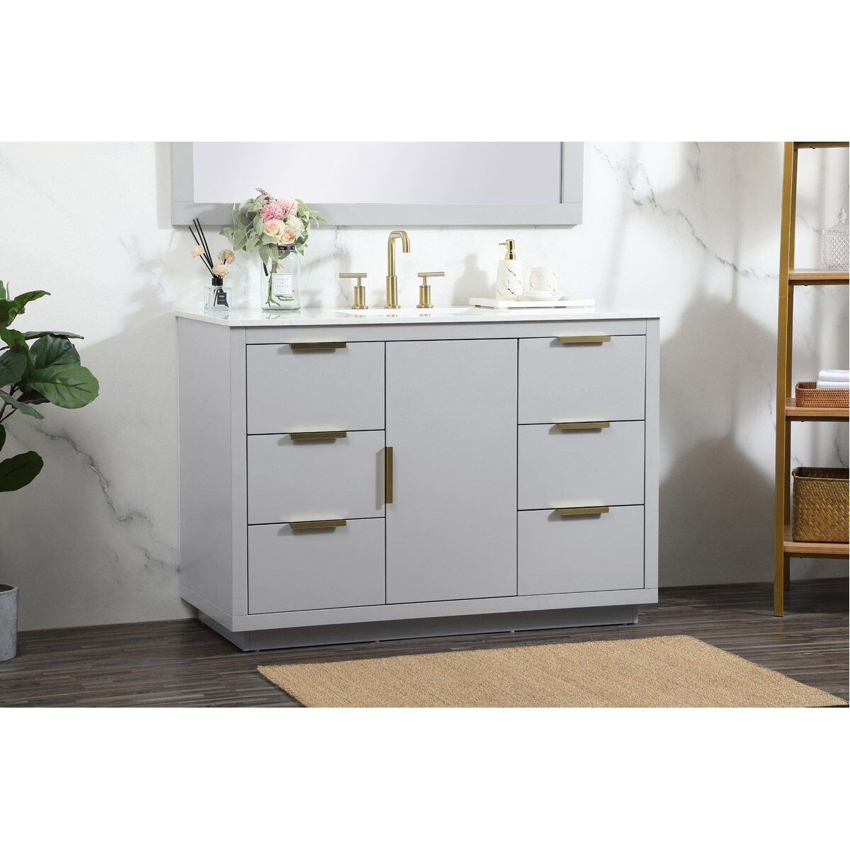 Blake 48 X 22 X 34 inch Grey Vanity Sink Set