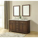 Americana 60 X 35 inch Teak with Carrara White Marble Vanity Set