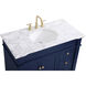 Wesley 42 X 22 X 35 inch Blue Vanity Sink Set