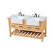 Clement 60 X 22 X 34 inch Natural Wood Bathroom Vanity Cabinet
