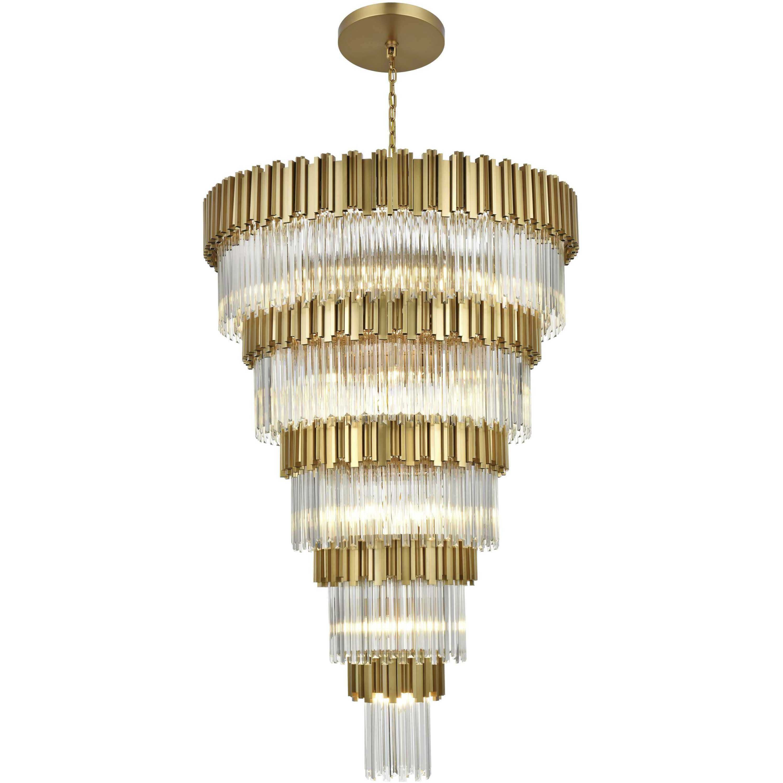 Willow 39 Light 48 inch Satin Gold Chandelier Ceiling Light