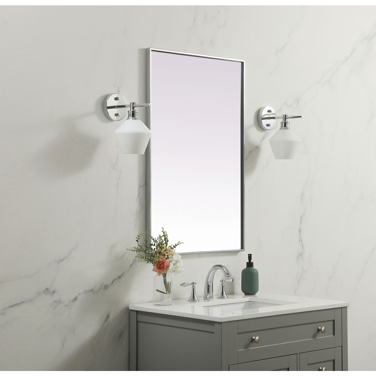 Eternity 36 X 24 inch Silver Mirror in 24 x 36