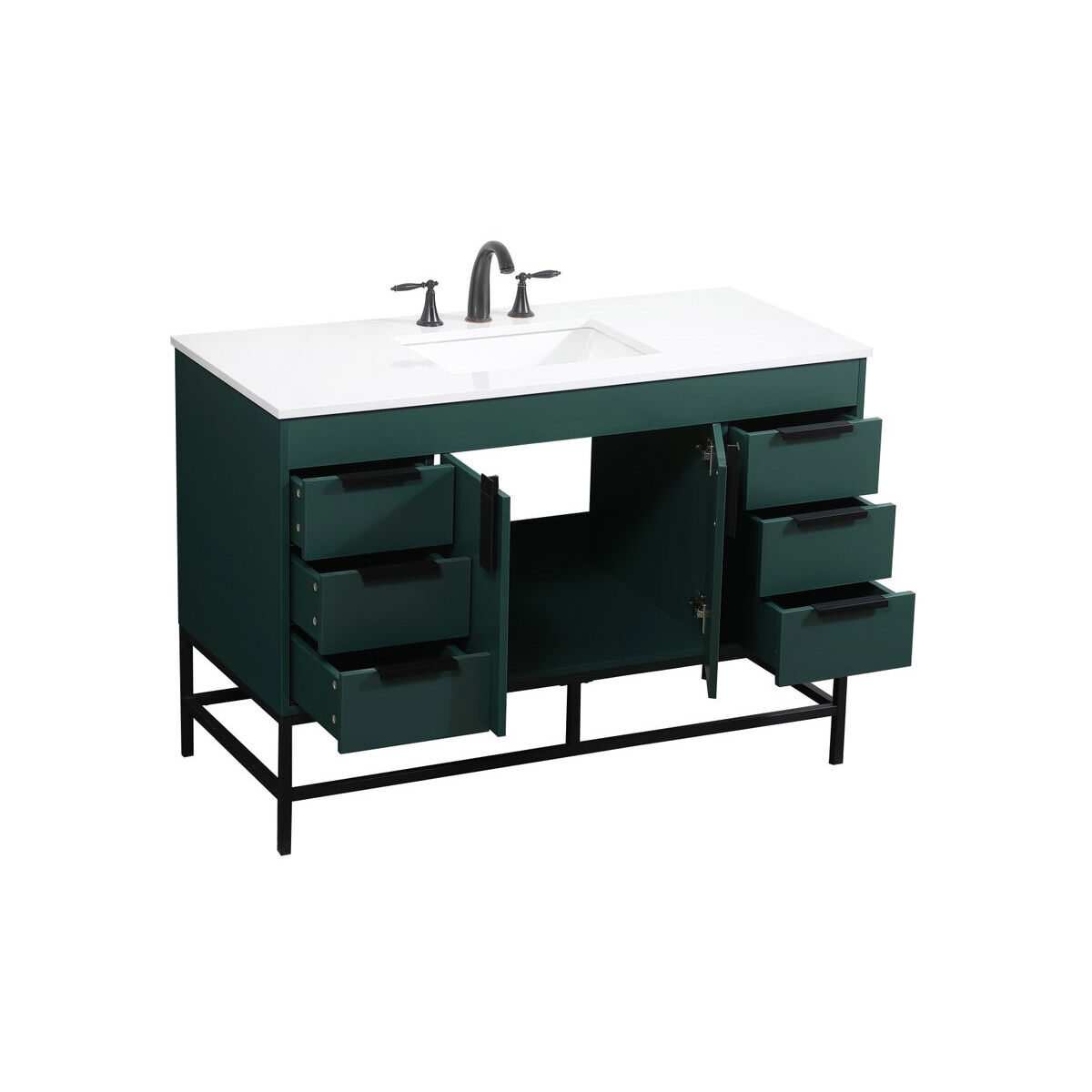 Eugene 48 X 22 X 33.5 inch Green Vanity Sink Set in Not Included