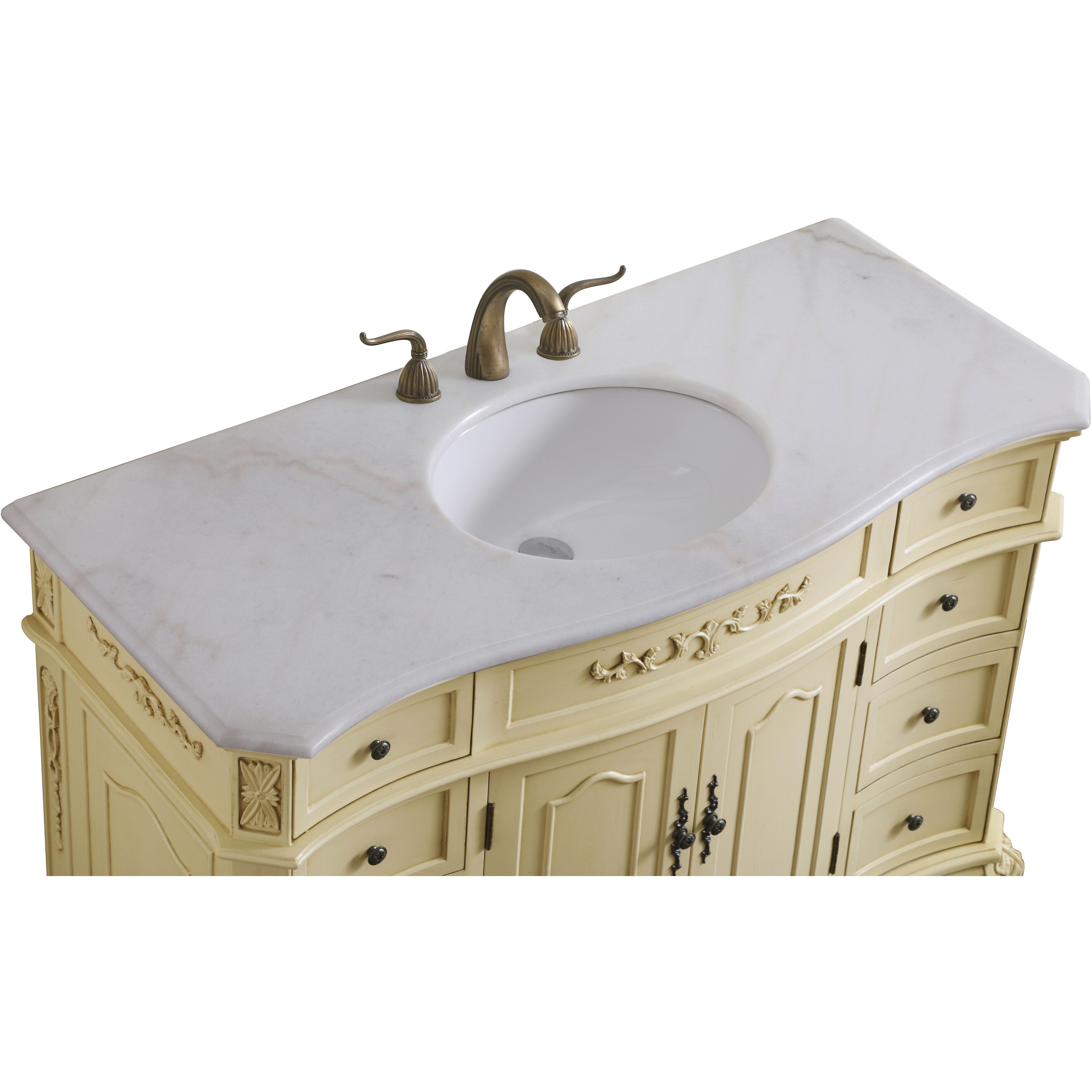 Danville 48 X 21 X 36 inch Light Antique Beige Vanity Sink Set