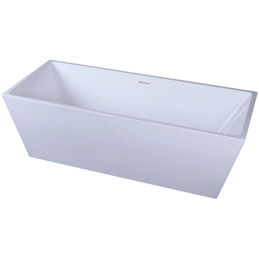 Turner Glossy White Bathtub in 72 in.