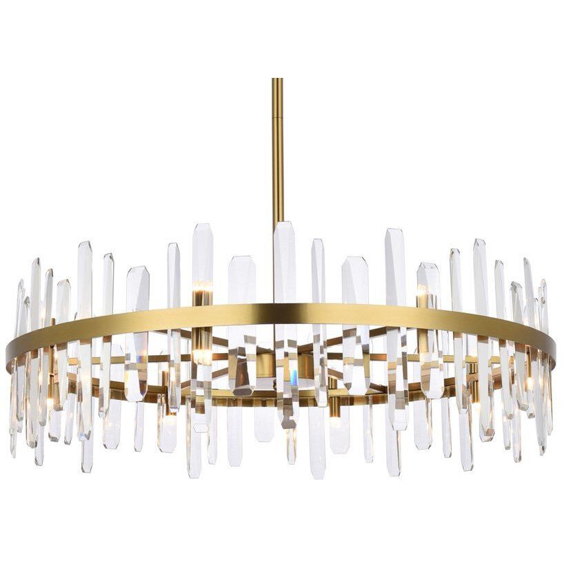 Serena 16 Light 36 inch Satin Gold Chandelier Ceiling Light