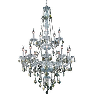 Verona 15 Light 33 inch Chrome Foyer Ceiling Light in Golden Teak, Royal Cut