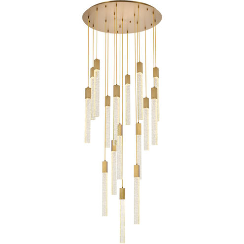 Weston 16 Light 36 inch Satin Gold Pendant Ceiling Light