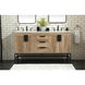 Eugene 60 X 22 X 33.5 inch Natural Oak Vanity Sink Set