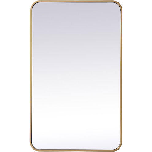 Evermore 36 X 22 inch Brass Mirror
