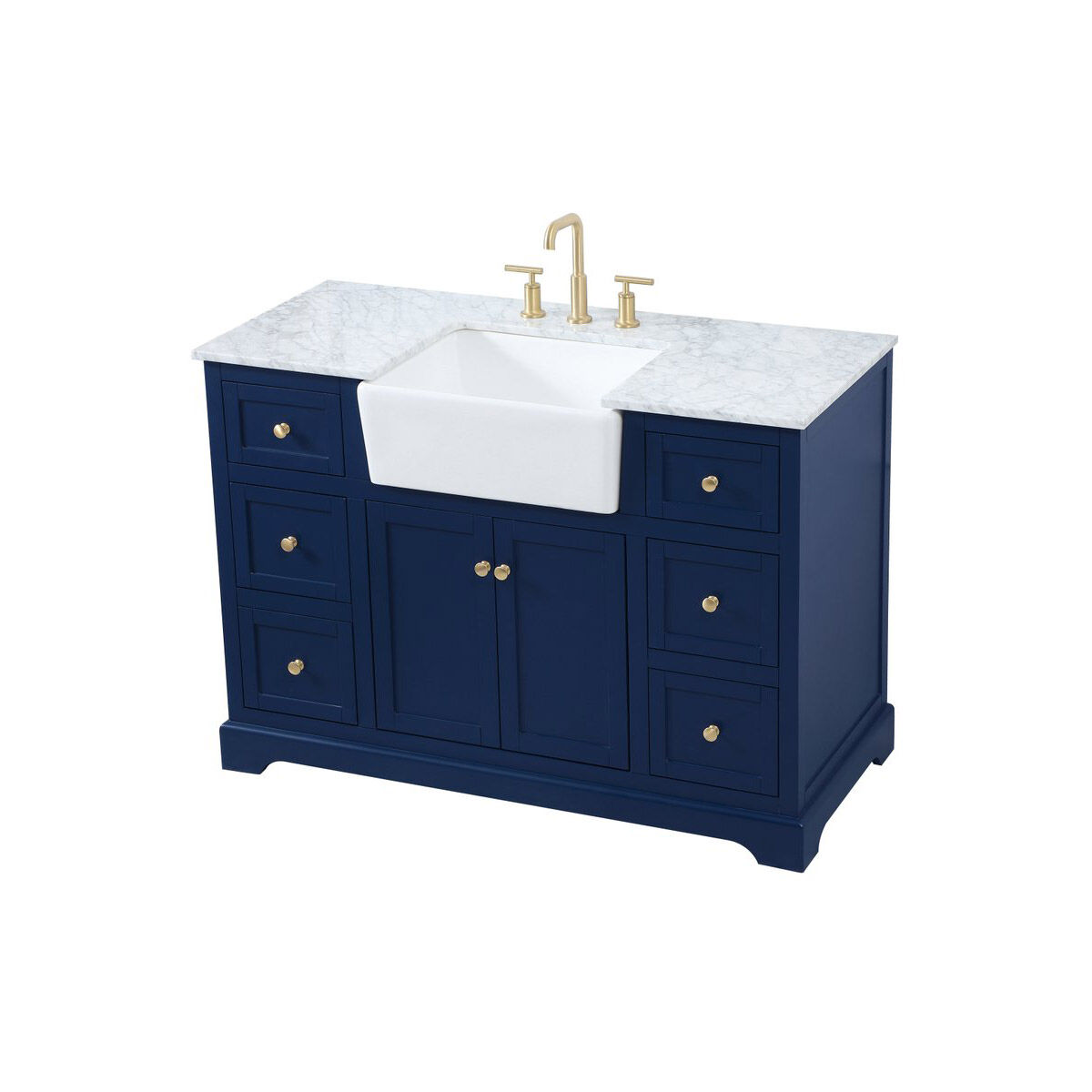 Franklin 48 X 22 X 35 inch Blue Bathroom Vanity Cabinet