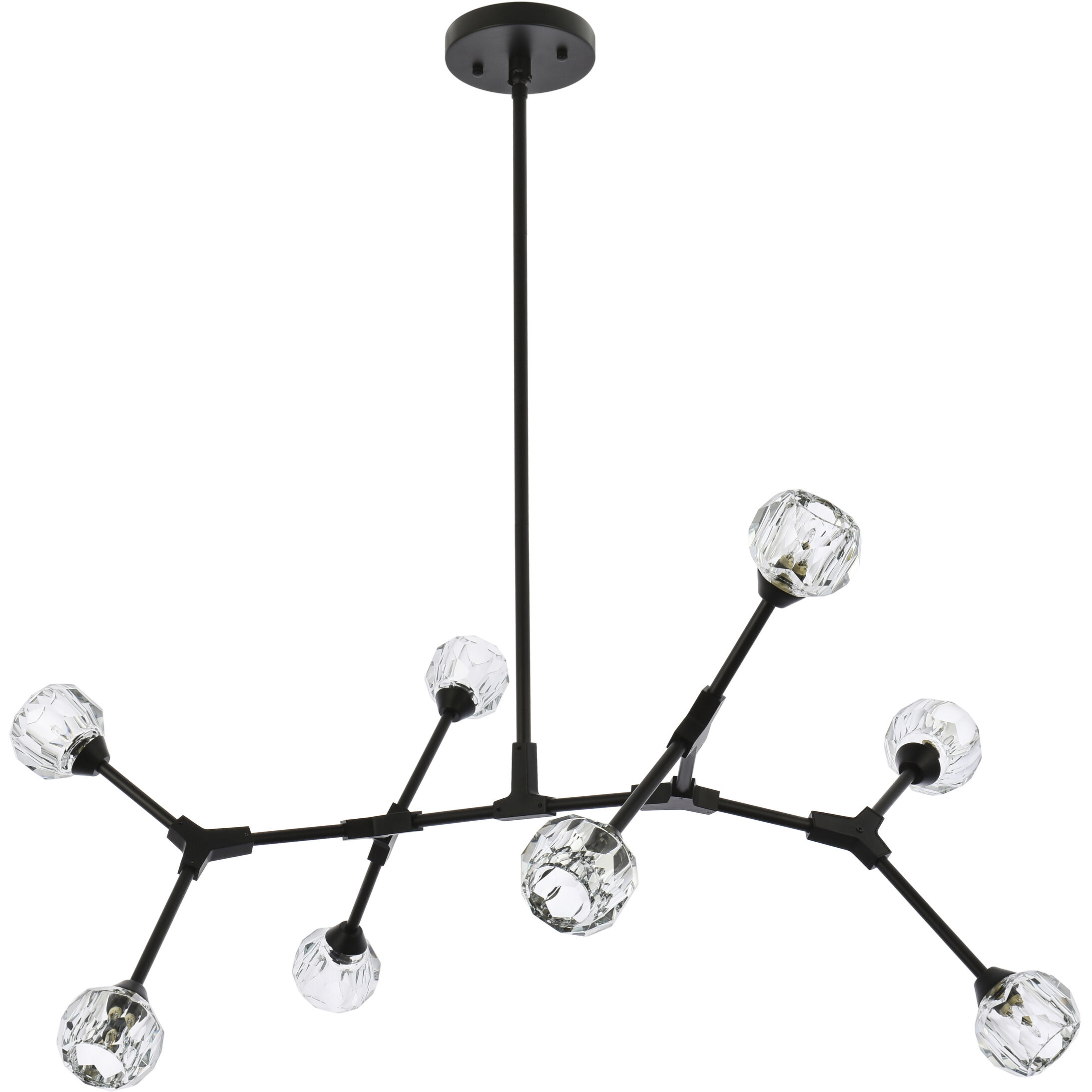Zayne 8 Light 45 inch Black Pendant Ceiling Light