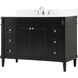 Bennett 48 X 21 X 35 inch Black Vanity Sink Set