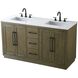 Chase 60 X 34 inch Hazel Oak Bathroom Vanity Cabinet