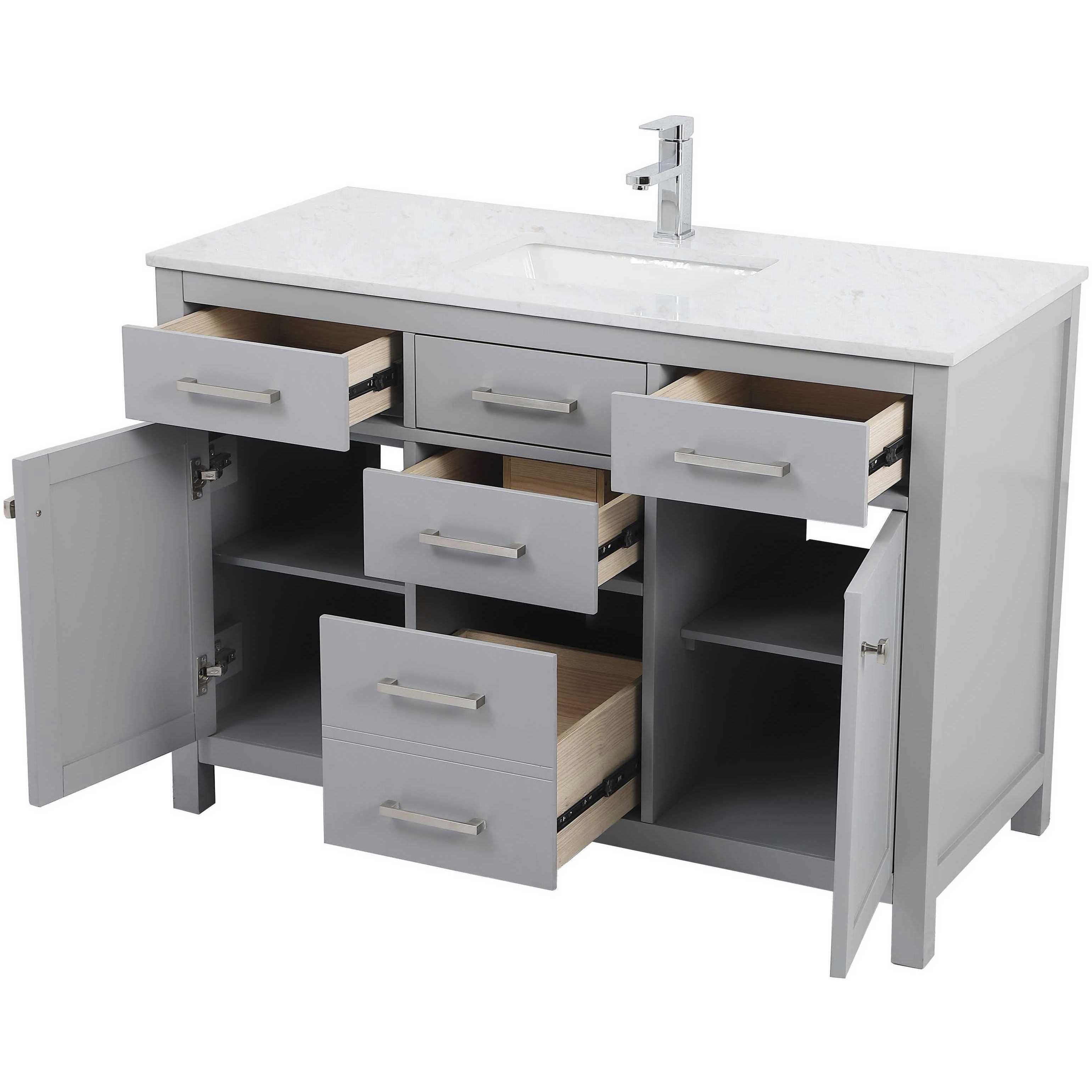 Lewis 48 X 22 X 34 inch Grey Vanity Sink Set