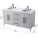 Millie 60 X 35 inch Grey Bathroom Vanity Cabinet