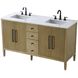 Blakely 60 X 34 inch Linen Oak Bathroom Vanity Cabinet