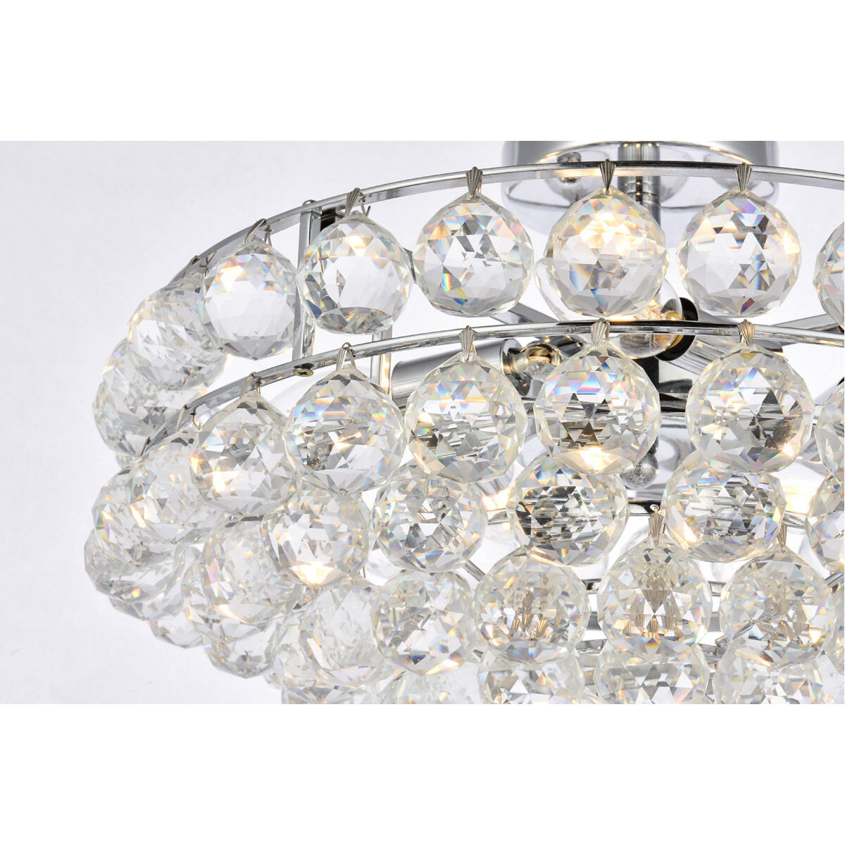 Savannah 5 Light 18 inch Chrome Flush Mount Ceiling Light
