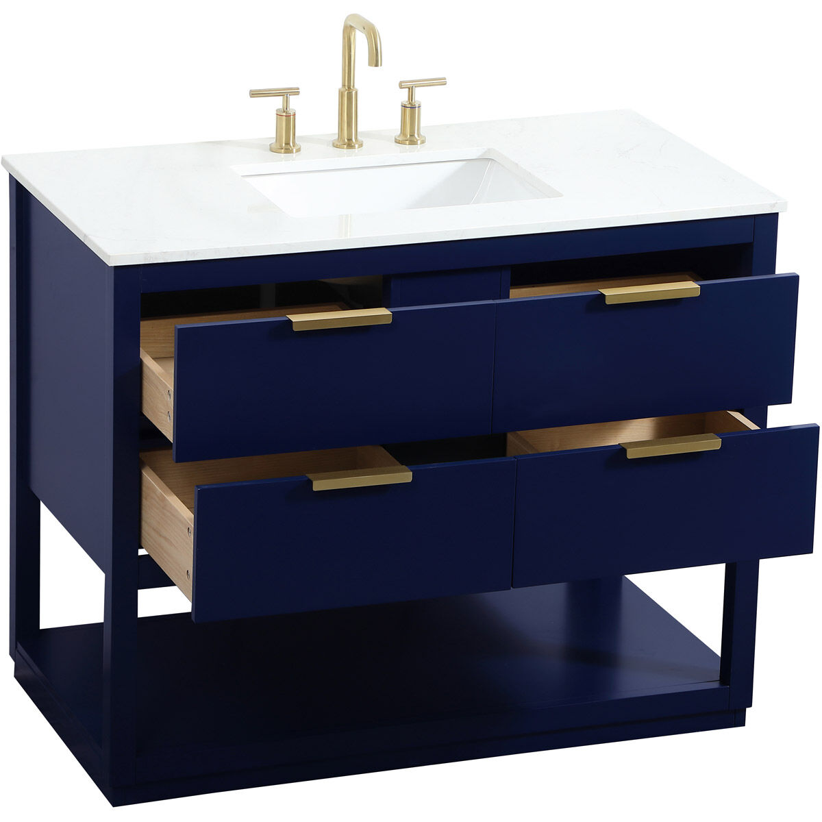 Larkin 42 X 22 X 34 inch Blue Vanity Sink Set