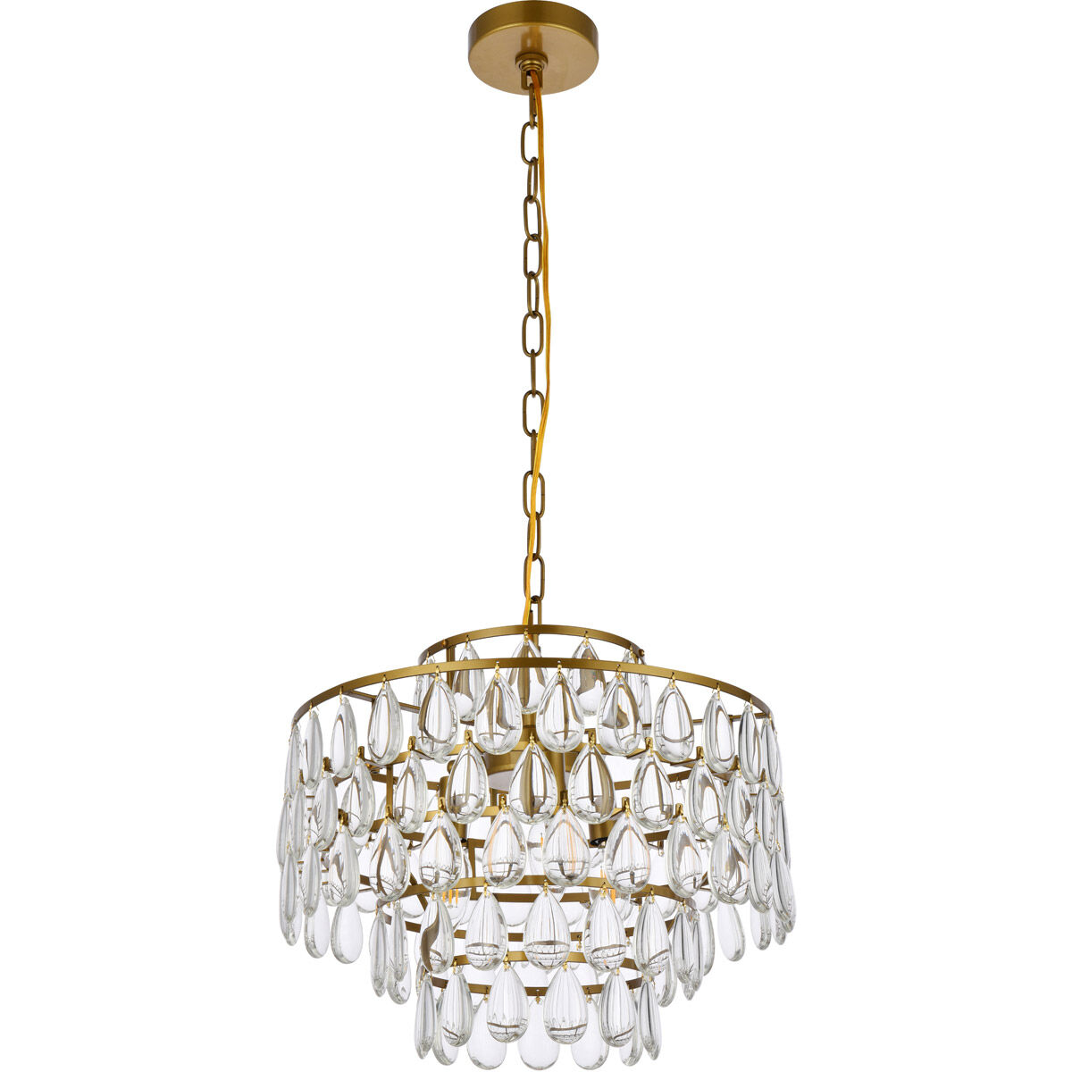 Mila 3 Light 16 inch Brass Pendant Ceiling Light