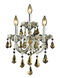 Maria Theresa 3 Light 12 inch Chrome Wall Sconce Wall Light in Golden Teak