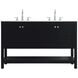 Theo 54 X 34 inch Black Bathroom Vanity Cabinet