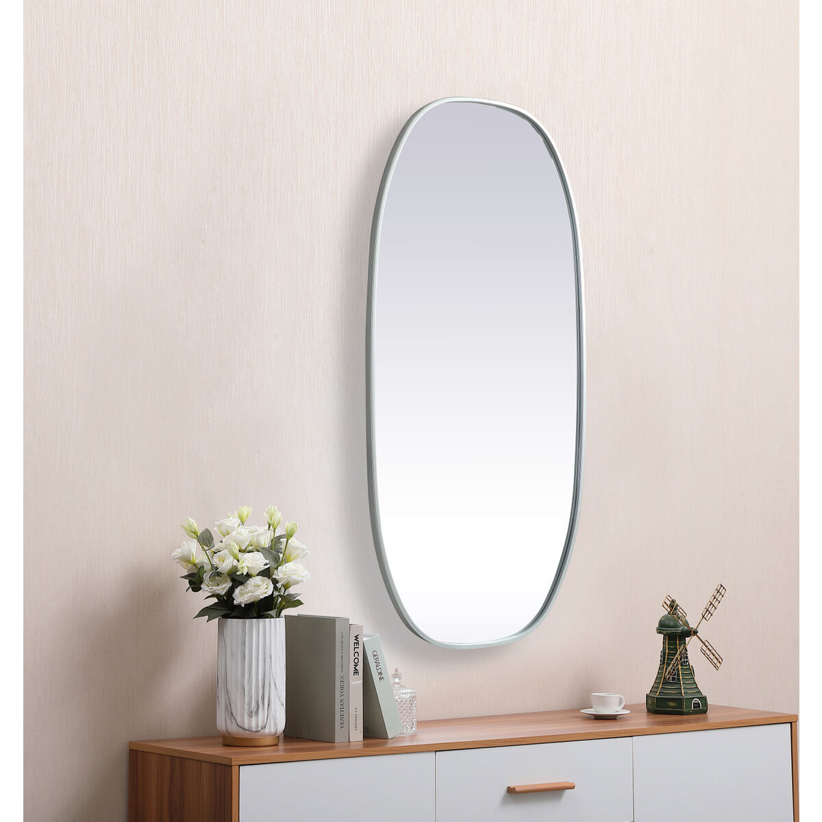 Brynn 48 X 24 inch Silver Mirror in 24 x 48