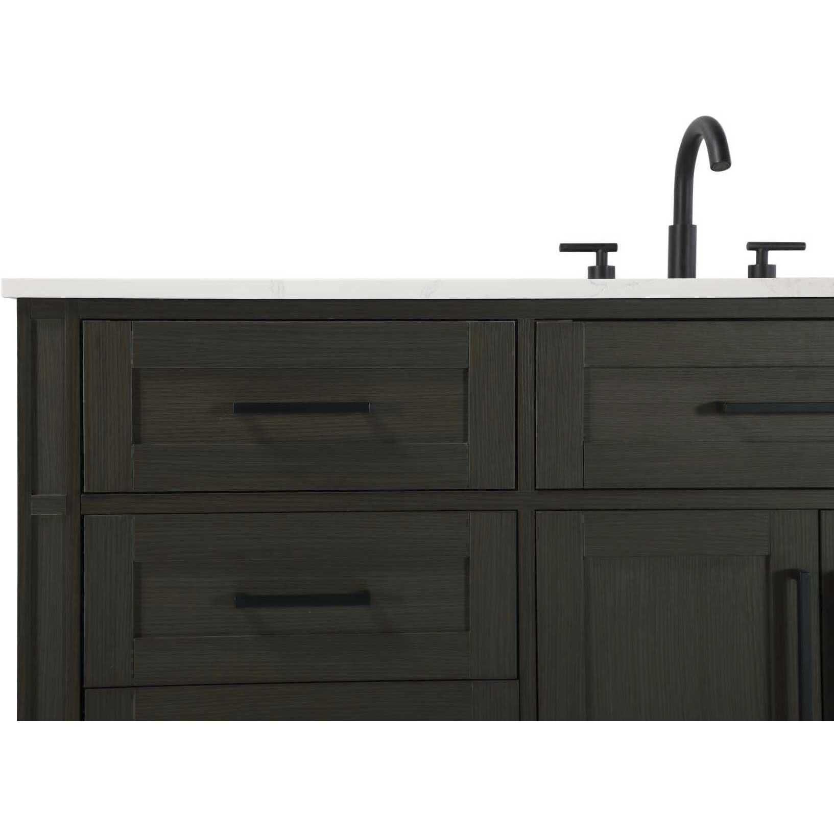 Virginia 60 X 35 inch Mocha Brown Bathroom Vanity Cabinet