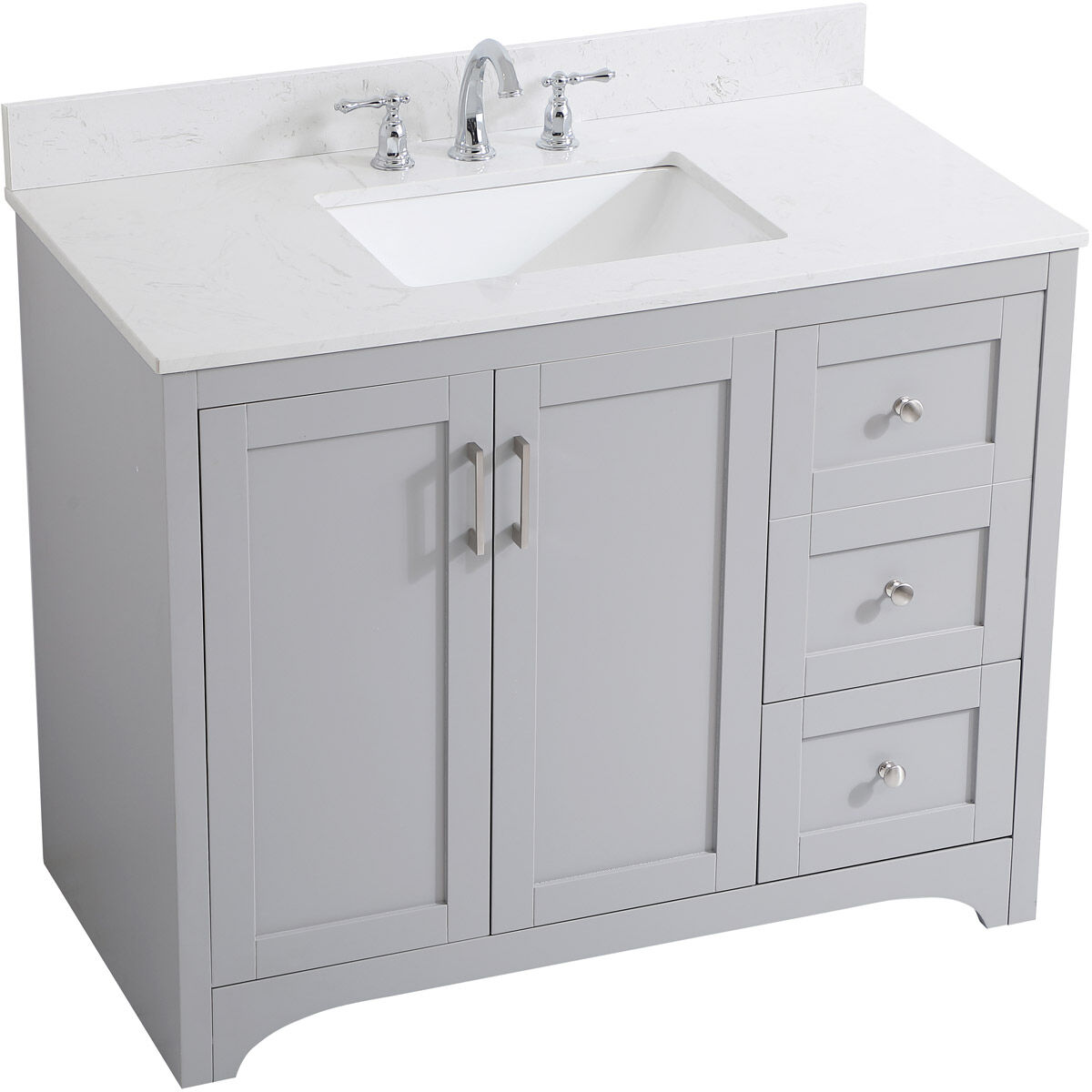 Moore 42 X 22 X 34 inch Grey Vanity Sink Set in Gray