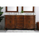 Danville 72 X 72 X 36 inch Teak and Antique Bronze Vanity Sink Set