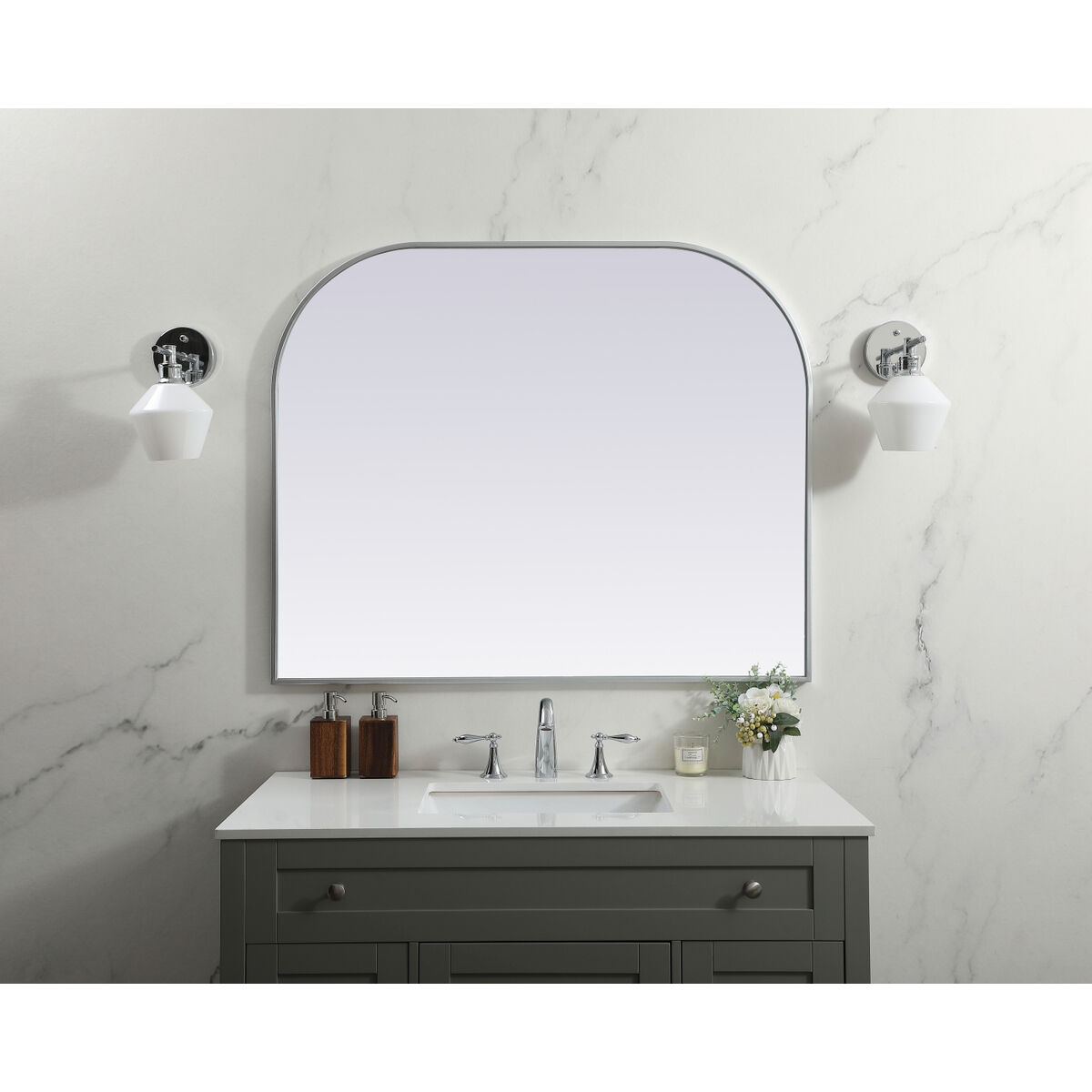 Blaire 42 X 34 inch Silver Mirror