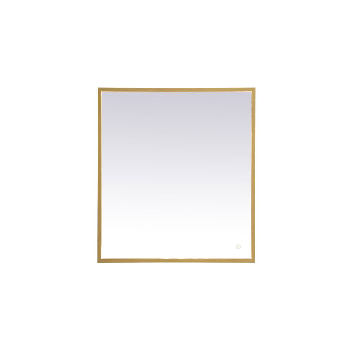 Pier 36 X 24 inch Brass LED Mirror